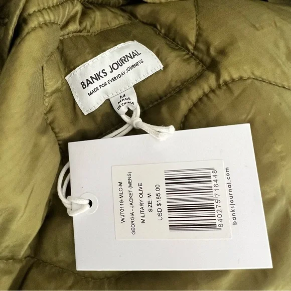 NWT Banks Journal Georgia Jacket Sherpa Collar Mid-Weight Quilted Weave XL M - Picture 15 of 16